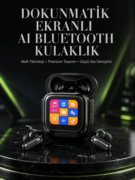 Akıllı Dokunmatik Kontrol AI Özellikli Bluetooth Kulaklık ürün görseli 1