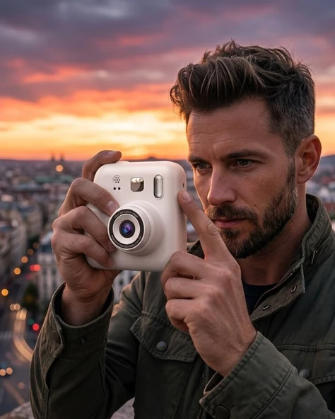 Eğlenceli Baskılı Çocuk Fotoğraf Makinesi Video Çekim 4 Rulo Kağıt 5 Kalem Set ürün görseli 1