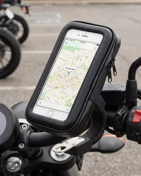 Su Geçirmez Motosiklet Scooter Telefon Standı Dokunmatik Ekranlı Bisiklet Tutucu ürün görseli 1