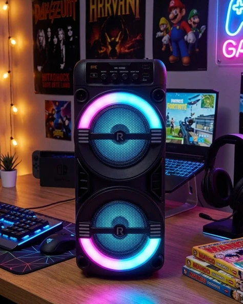 Kablosuz Bluetooth Hoparlör LED Işıklı USB ve TF Kart Destekli ürün görseli 1