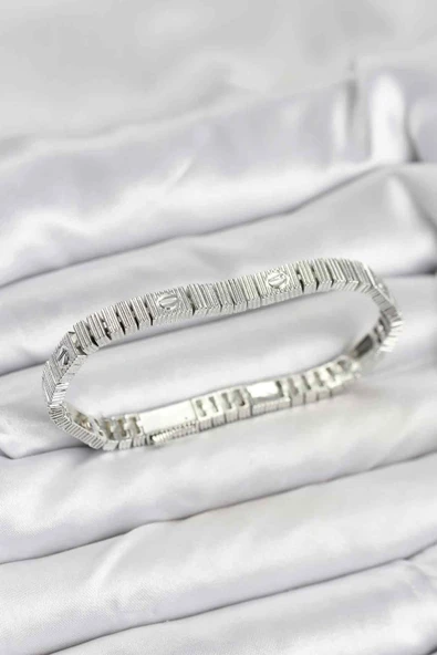 Gümüş Renk VIP Seri Bileklik 5886 ürün görseli 1