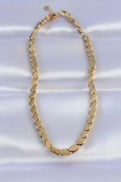 316L Çelik Gold Renk Arpa Model Kolye 5886 - Resim 2