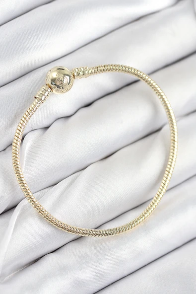 Pirinç Charm Topcuk Model Gold Renk Kadın Bileklik 5886 ürün görseli 1