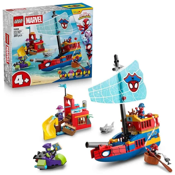 11208 Lego Spidey Spidey Takımı Korsan Gemisi 201 parça +4 yaş ürün görseli 1