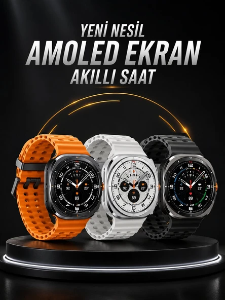 Tüm Telefonlara Uyumlu Akıllı Saat Uyku ve Sağlık Takibi Nabız Ölçer Adım sayar ürün görseli 1