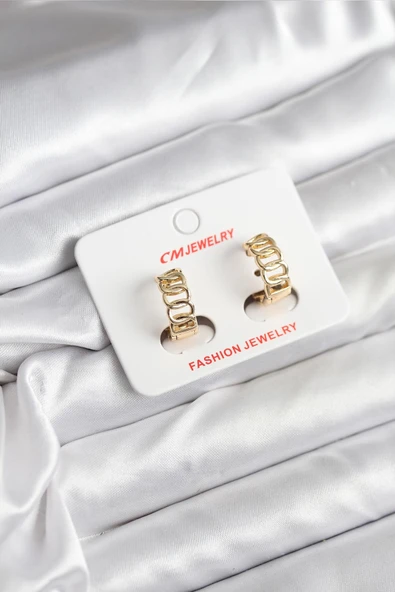 14K Gold Renk Kaplama Samanyolu Model CM Kadın Küpe 5886 ürün görseli 1