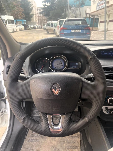 Renault Fluence Megane 3 Kangoo 2009- 2016 NOKTA KARBON SİYAH İPLİ ürün görseli 1