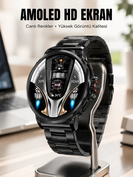 Şık Metal Kasa Ve Değiştirilebilir Kordonlarla Sw80 Smartwatch Yeni Nesil ürün görseli 1