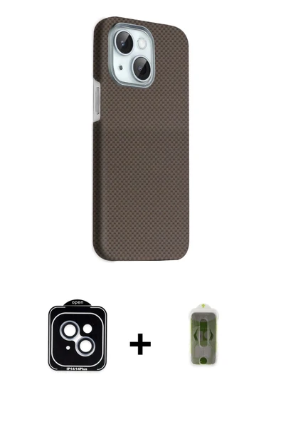 MARSİLYAN™- iPhone 14 Kılıf Kozmos Klasik Prime - Siyah Joko Magic 5D Hayalet Cam + PVD Metal Kamera Lens - MI ürün görseli 1