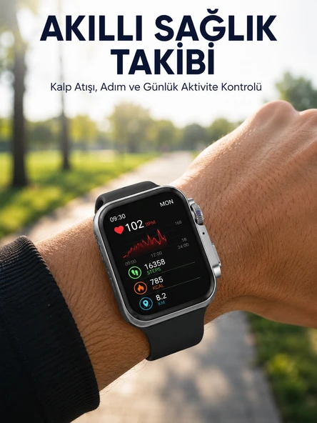 RS12 PRO+ 2025 Serisi Uzun Şarj Süreli Garantili Full Ekranlı Özel Üretim Akıllı Saat - 2GB Hafıza, AMOLED, GPS, Sesli Arama Yeni Nesil ürün görseli 1