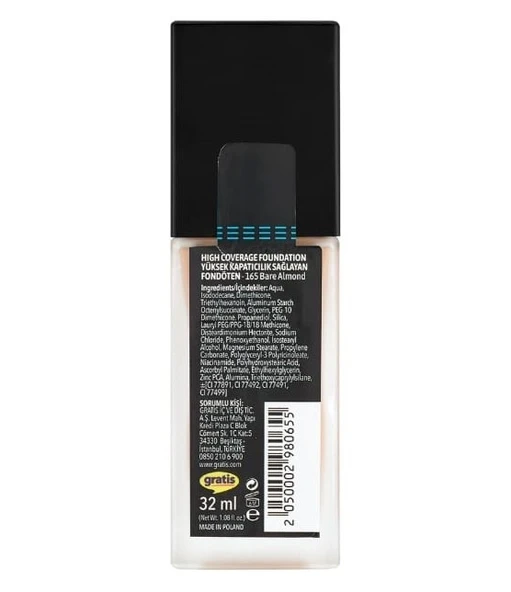 LYKD High Coverage Fondöten 165 Bare Almond - Resim 4