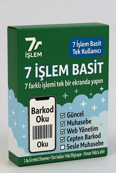 7 İşlem Basit Paket Aylık Kullanım - Resim 2