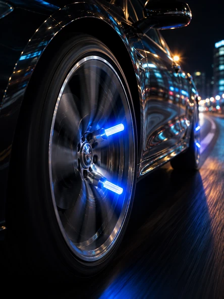 4'Lü Led Sibop Işığı Hareket Sensörlü Araç Lastik Sibop Lambası - Resim 5