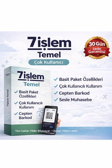 7 İşlem Temel Paket Aylık Kullanım ürün görseli 1