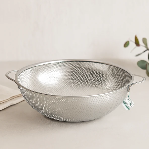 Çelik Süzgeç 31 Cm Metal Kulplu İnce Tel Ayaklı ürün görseli 1