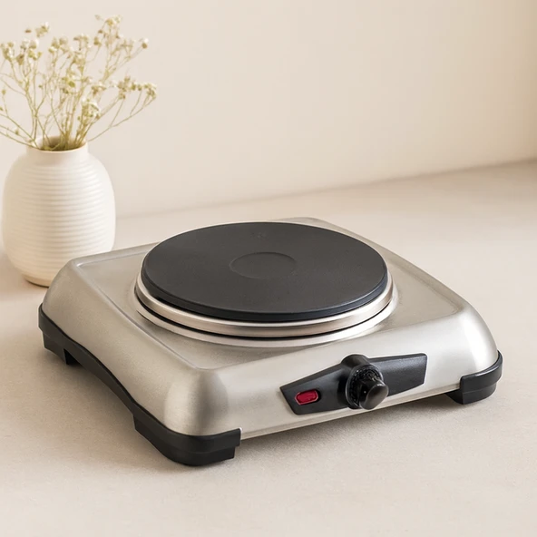 Mini Elektrikli Ocak 1500W Tek Gözlü 18 Cm Ayarlı Termostat ürün görseli 1