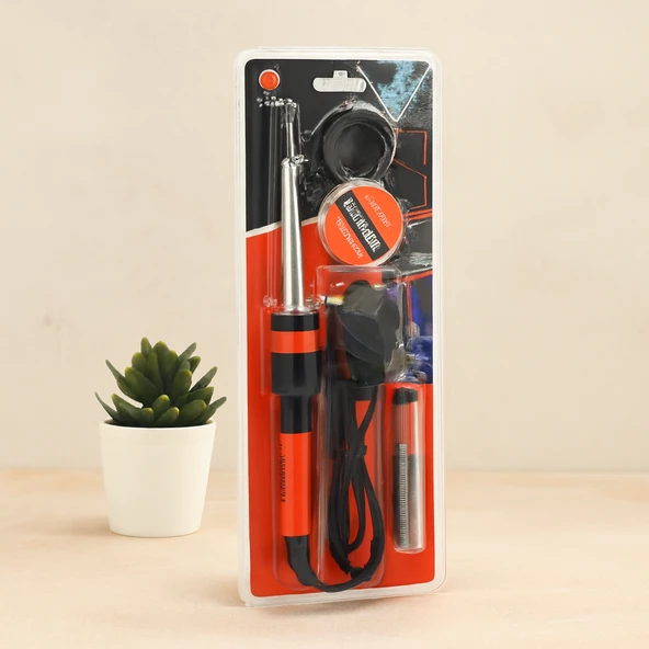 60W Kalem Havya Lehim Seti (Mini Stand, Lehim Pastası, Lehim Teli) ürün görseli 1