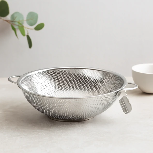25 Cm Çelik Süzgeç Metal Kulplu Tel Ayaklı ürün görseli 1