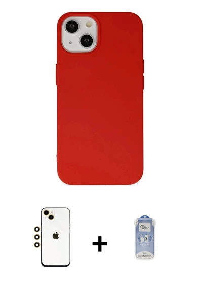 MARSİLYAN™- iPhone 14 Kılıf Ahenk Serisi - Siyah Joko Magic 5D Cam + Shine Kamera Lens - GD ürün görseli 1