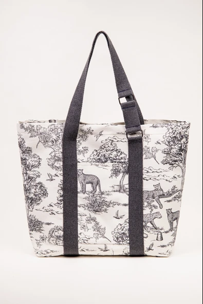 Plaj Çantası Kadın Omuz Çantası Duck Kumaş İçi Astarlı Mıknatıslı 50x43 cm ürün görseli 1