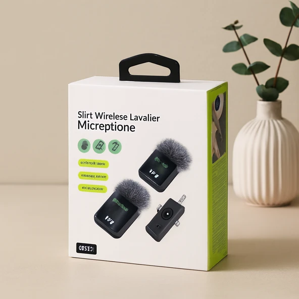 Kablosuz İkili Yaka Mikrofon 3In1 (Lightning/Type-C/3.5Mm) ürün görseli 1