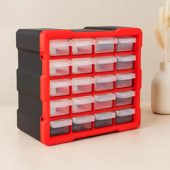Küçük Plastik Çekmece Seti 4'Lü 26.7X15.7X26.2 Cm ürün görseli 1