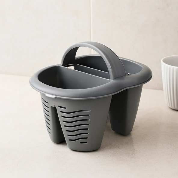 4 Bölmeli Plastik Tezgah Üstü Kaşıklık ürün görseli 1