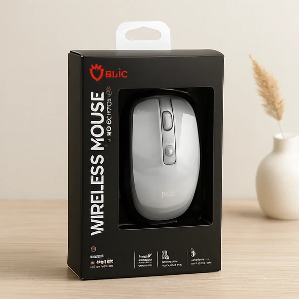 Kablosuz Mouse 1600 Dpi Beyaz ürün görseli 1