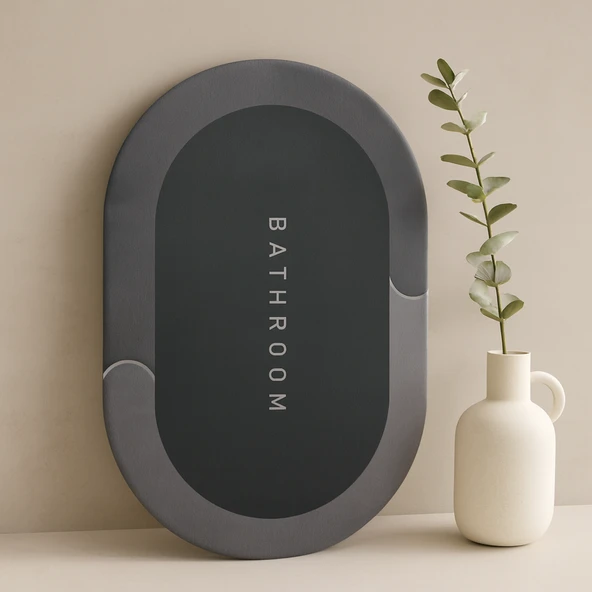 Oval Su Emici Banyo Paspası 38X58 Cm ürün görseli 1