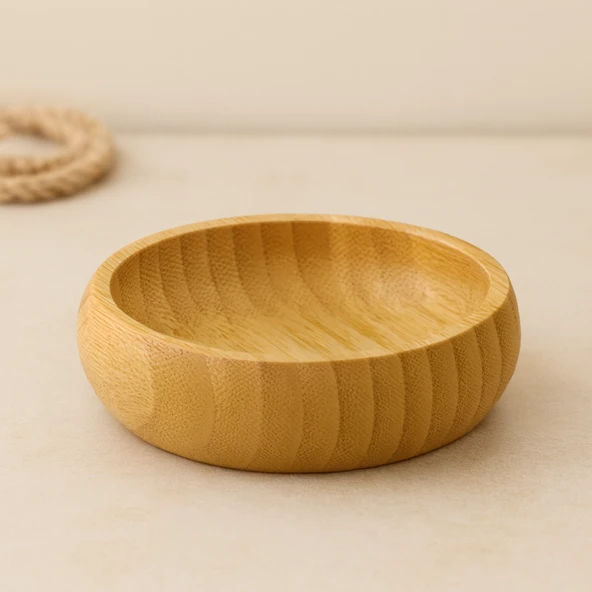 Bambu Ahşap Çerezlik 8.5 Cm (Mini Lokumluk) ürün görseli 1