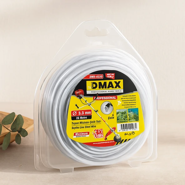3.3 Mm Çelik Telli Yuvarlak Çim Biçme Tırpan Misinası 26 M ürün görseli 1