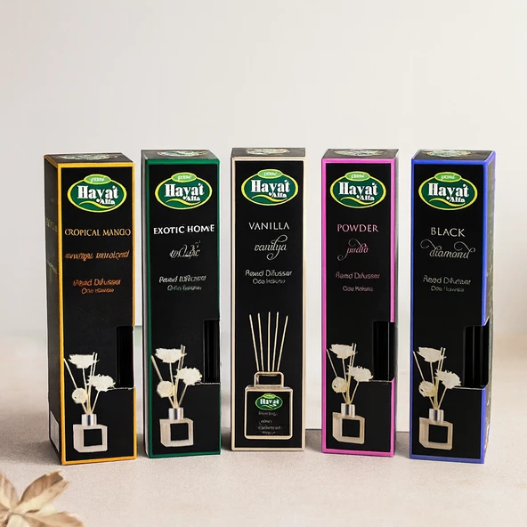 Bambu Çubuklu Kare Cam Oda Kokusu 100 Ml ürün görseli 1