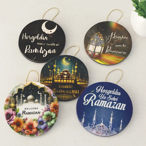 Büyük Yuvarlak Epoksi Ramazan Kapı Süsü ürün görseli 1