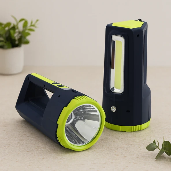 2In1 30W/10W Cob Led Usb & Oto Şarjlı El Feneri Projektör ürün görseli 1