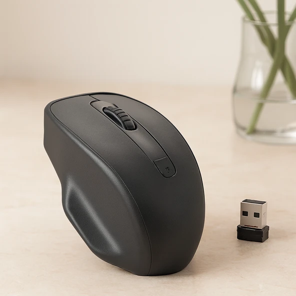 Kablosuz Optik Mouse 1600 Dpi Usb Alıcılı Aa Pil ürün görseli 1