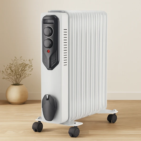 11 Dilimli Yağlı Radyatör Isıtıcı 2500W Ayarlı Termostat ürün görseli 1