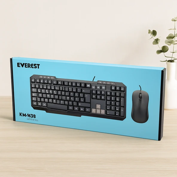 Kablolu Usb Klavye Mouse Seti (Q Klavye, 1200 Dpi) ürün görseli 1