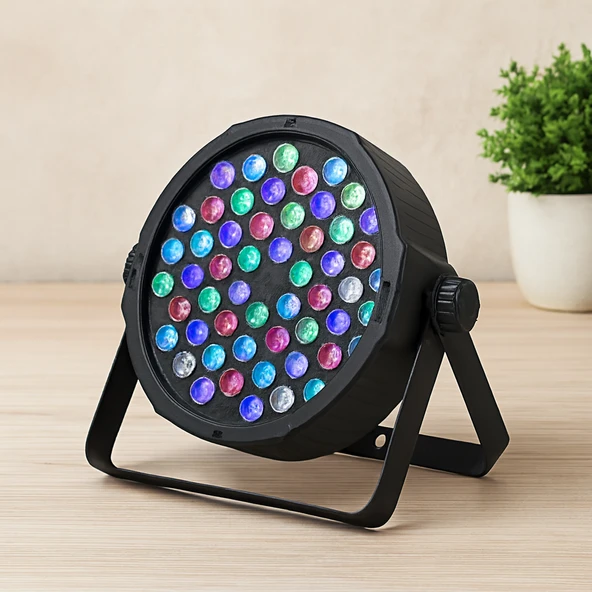 54 Led Sahne Işığı - 4 Renk, Ses Kontrollü, Yüksek Güç (Ac110-220V) ürün görseli 1