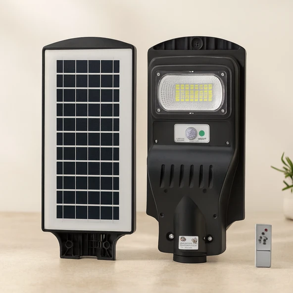 100W 6500K Solar Sensörlü Sokak Lambası ürün görseli 1
