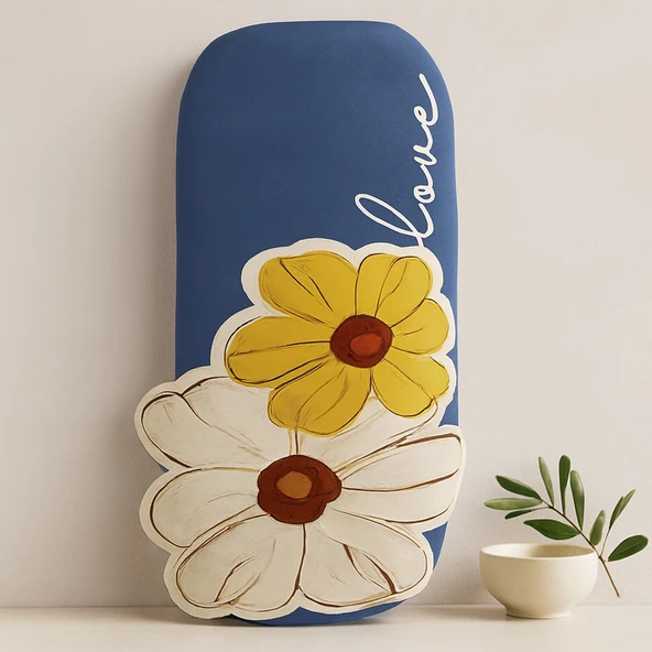 Çiçek Desenli Su Emici Elastik Banyo Paspası 45X75 Cm ürün görseli 1