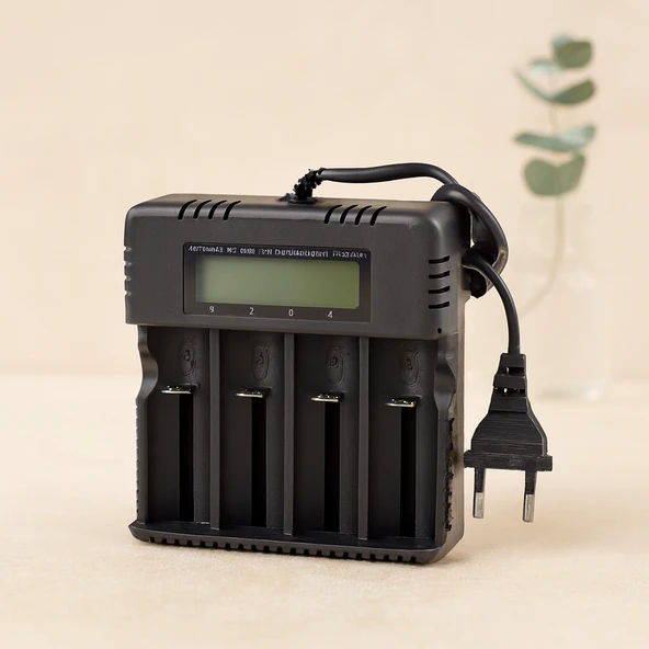 4 Yuvalı Li-Ion Pil Şarj Cihazı 3000Ma 4.2V (18650/26650/16340 Uyumlu) ürün görseli 1