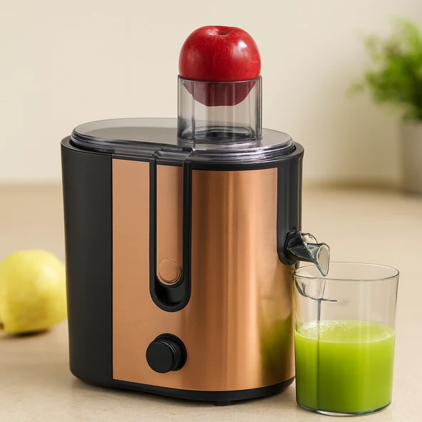 600W Katı Meyve Sıkacağı - 65Mm Besleme, Çelik Filtre, 1250Ml Posalı Hazne ürün görseli 1