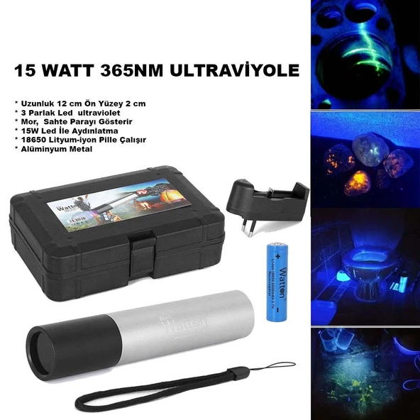 15 Watt 365nm Ultraviyole Para Işığı Wt-305 ürün görseli 1