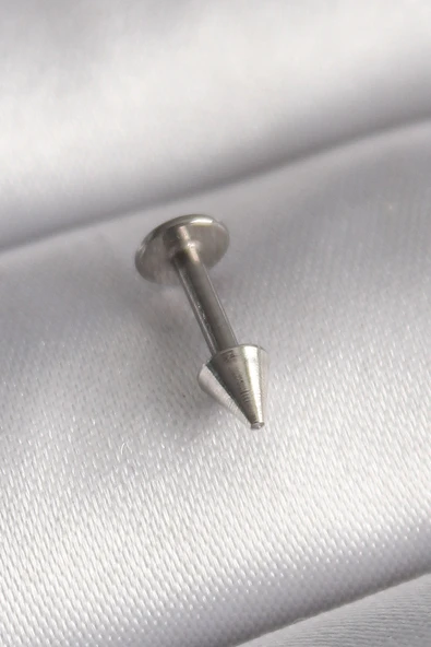 316L Çelik Gümüş Renk Çivi Model Piercing ürün görseli 1