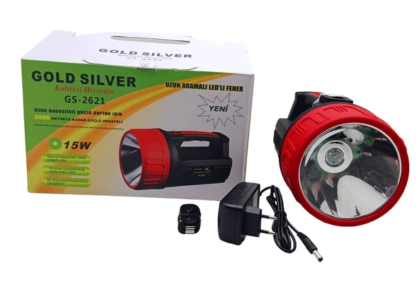 15W Led 2İn1 Uzun Aramali Adaptör Şarjli El Feneri̇ Projektör (5047) ürün görseli 1