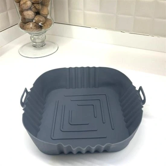 Renkli Isıya Dayanıklı Yıkanılabilir Silikon Fırın Airfryer Kare Model Pişirme Matı 20 Cm (5047) ürün görseli 1