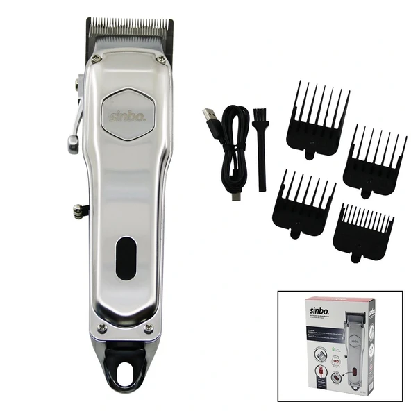 Usb Şarjli - Di̇ji̇tal Gösterge Saç - Sakal Kesme Traş Maki̇nesi̇ Çeli̇k Gövde - Kollu Tarak Ayari Shc-1905 (5047) ürün görseli 1