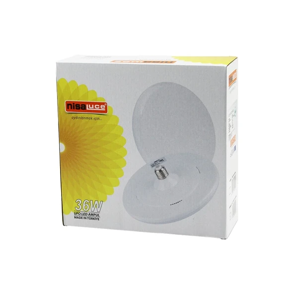 Ni̇saluce Eamp-063/Kb 36W E27 Ufo Ti̇pi̇ Led Lamba Ampul Kri̇stal Desenli̇ Mi̇ka Pls.Kapak 6400K - 3240Lümen (5047) ürün görseli 1