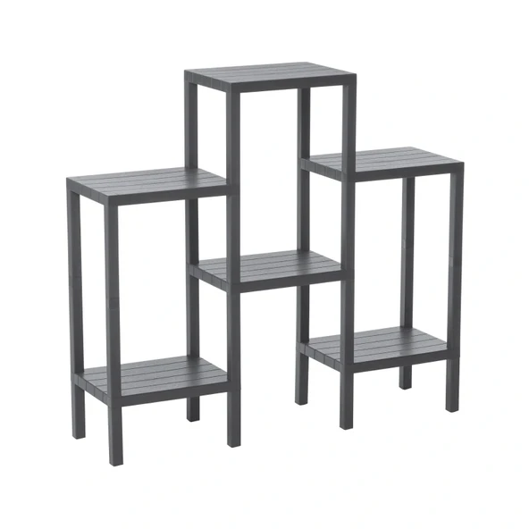 6 Rafli - Gri̇ Modüler Üni̇te Plasti̇k 108X100X29 Cm (5047) ürün görseli 1