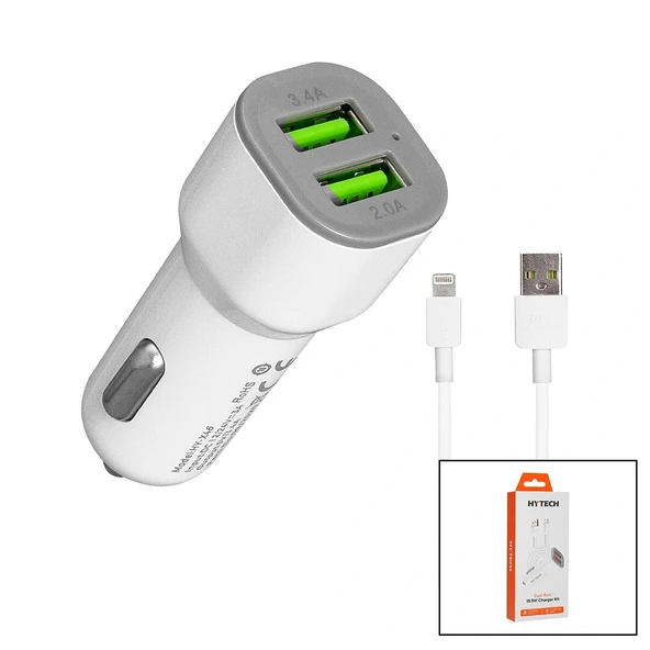 İphone - Kablolu Oto - Araç Çakmaklik Başlik Set 3.1A - 15.5W - 1Mt Kablo Hy-X44 (5047) ürün görseli 1